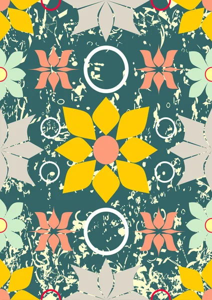 パターンの花の咲く — ストックベクタ
