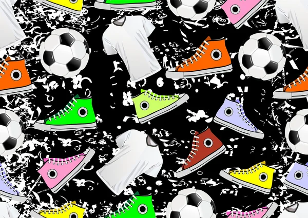 Patrón pelotas de fútbol — Archivo Imágenes Vectoriales
