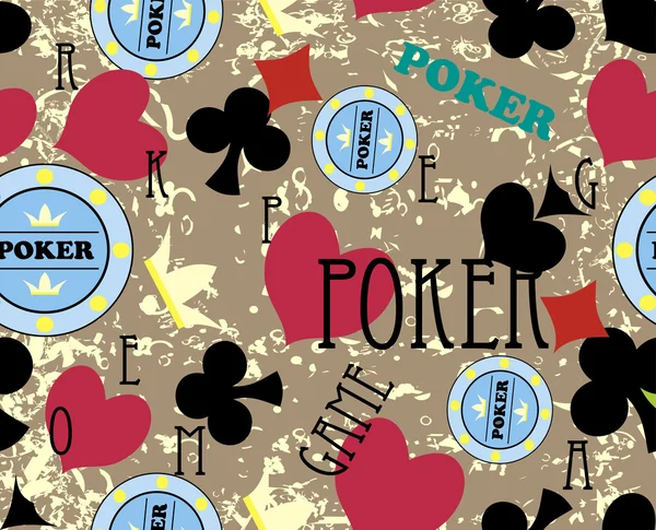 Modèle sans couture Poker — Image vectorielle