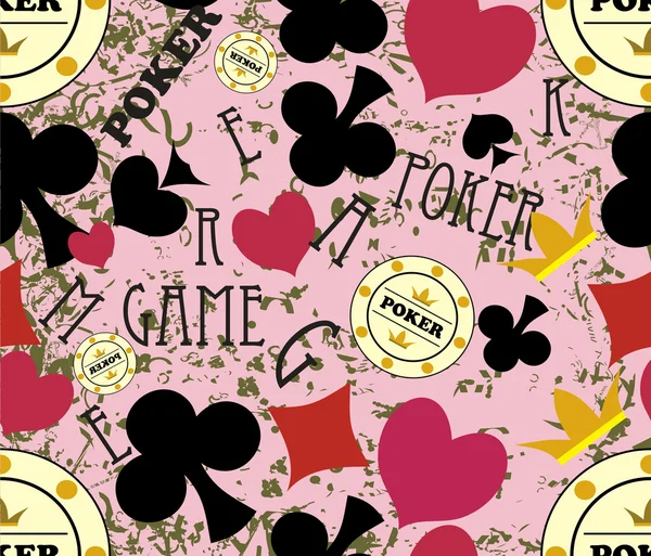 Modèle sans couture Poker — Image vectorielle