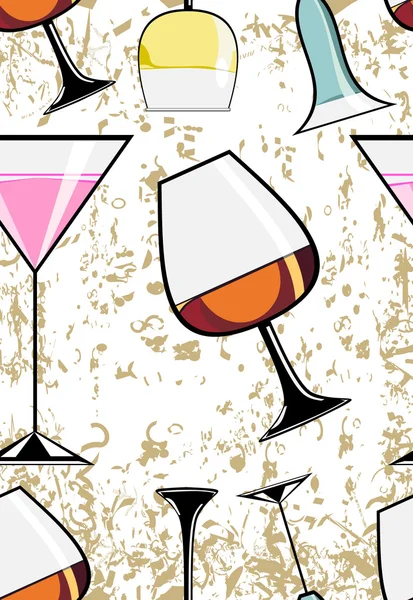 Verschiedene bunte Cocktails — Stockvektor