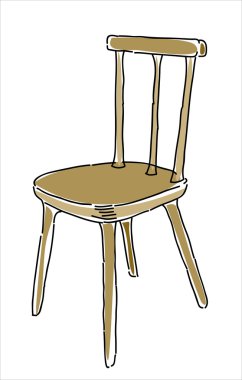 soyut ahşap sandalye