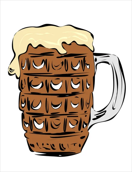 Tasse abstraite de bière — Image vectorielle