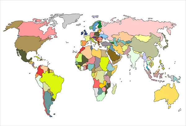 Mapa del mundo abstracto — Archivo Imágenes Vectoriales