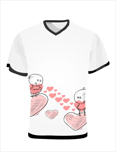 T-shirt imprimé amour — Image vectorielle