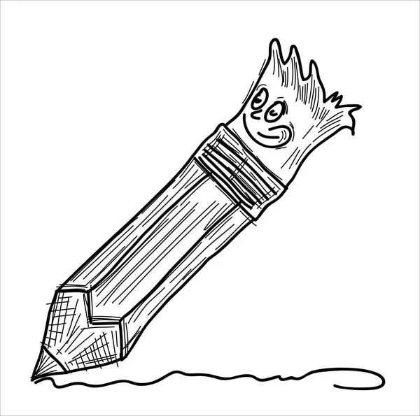 Pencil sketch cartoon — Stock Vector