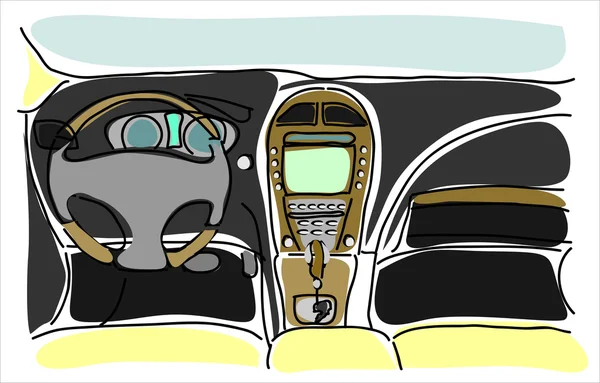Car interior background — Stock Vector