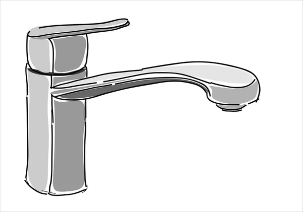 추상 물 수도 꼭지 — 스톡 벡터