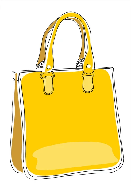Abstrakt gul väska — Stock vektor