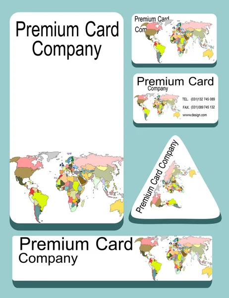 World map cards — Stock Vector