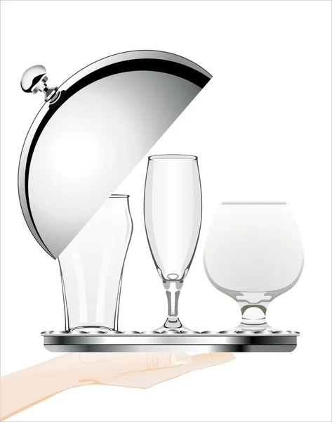 Abstrakt glas set — Stock vektor