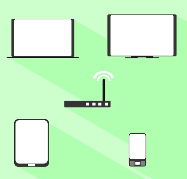 Wi-fi router achtergrond — Stockvector