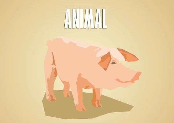 Абстрактное животное свиньи — стоковый вектор