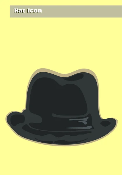 Chapeau Fedora abstrait — Image vectorielle