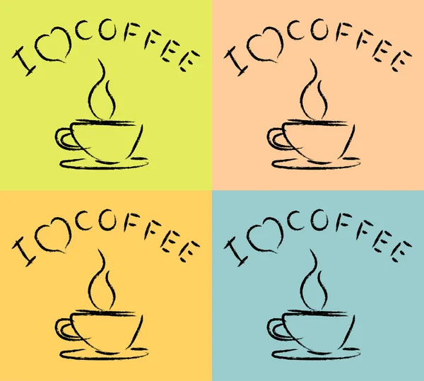 Tasse Kaffee Hintergründe — Stockvektor