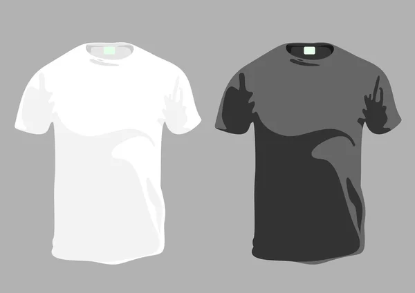 T-shirts em branco conjunto —  Vetores de Stock