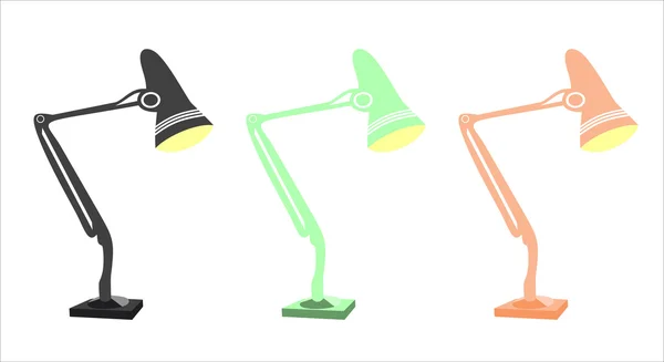 Abstraktes Tischlampen-Set — Stockvektor