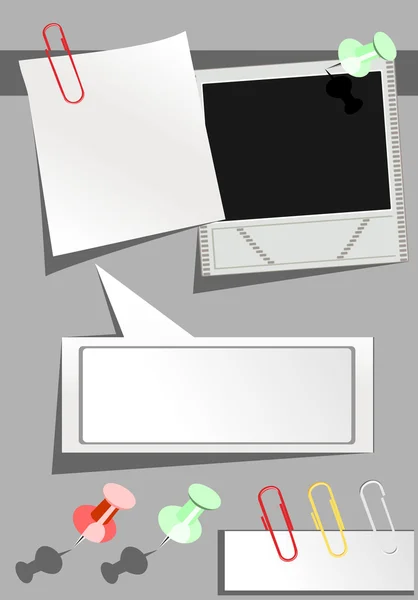 用别针笔记贴纸 — 图库矢量图片