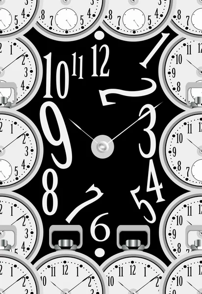 Horloges rétro abstraites — Image vectorielle