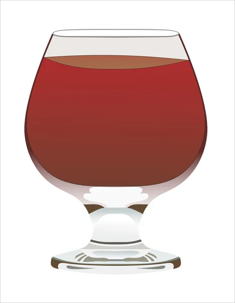 Verre abstrait de cognac — Image vectorielle