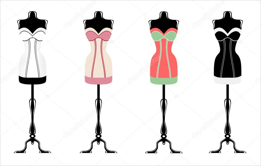 female corset with mannequin