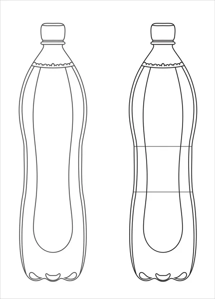 Abstrait Ensemble de bouteilles en plastique — Image vectorielle