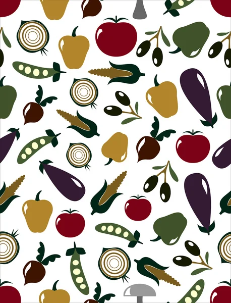 Verduras Patrón inconsútil — Vector de stock