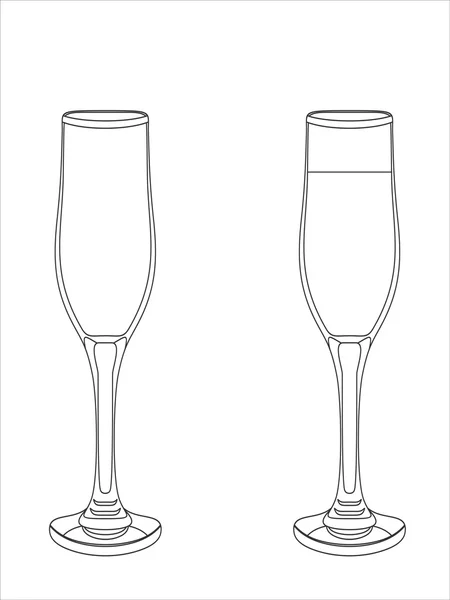 Absztrakt wineglasses készlet — Stock Vector