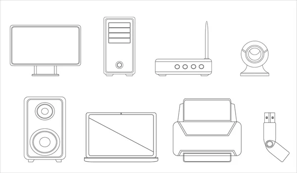 Gadget conjunto fondo — Vector de stock