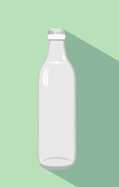 Botella vacía con etiqueta en blanco — Vector de stock