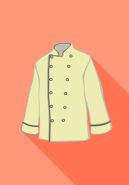 Veste uniforme chef blanc — Image vectorielle