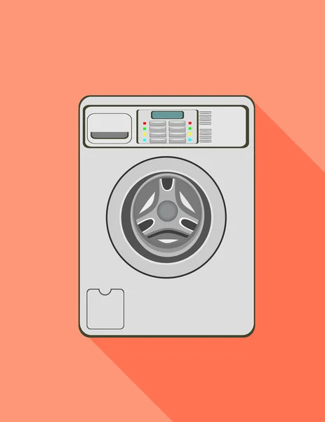 Máquina de lavar roupa fechada — Vetor de Stock