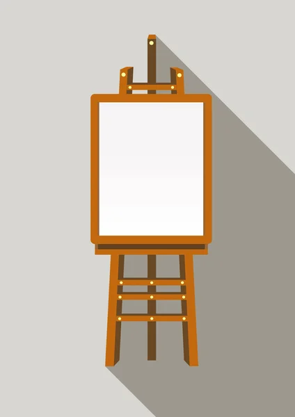 White canvas on easel — Stock Vector