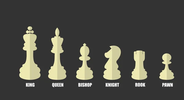 Figure stilizzate degli scacchi — Vettoriale Stock