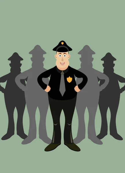 Policía abstracto en uniforme — Archivo Imágenes Vectoriales