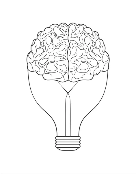 Negocio dibujado cerebro — Vector de stock