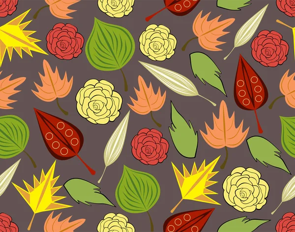 Patrón floral de otoño — Archivo Imágenes Vectoriales