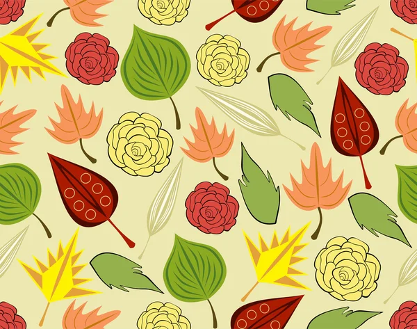 Patrón floral de otoño — Archivo Imágenes Vectoriales