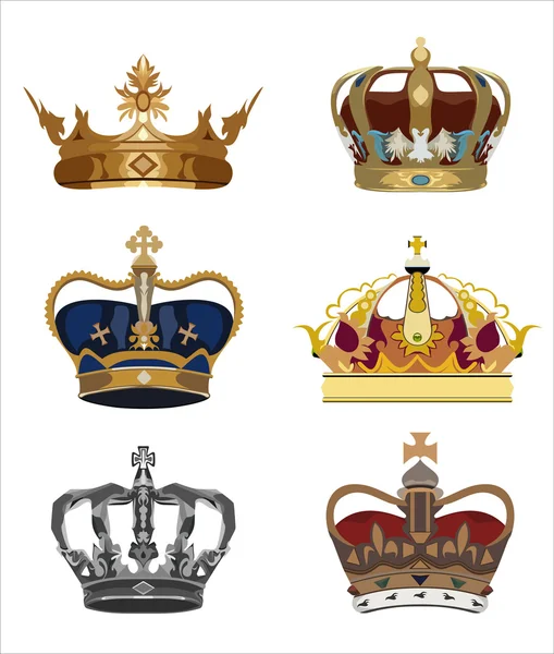 Jewelry crown set — Stock Vector