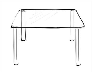 akşam yemeği cam masa simgesi