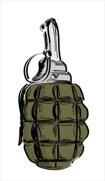 Hand grenade background — Stock Vector