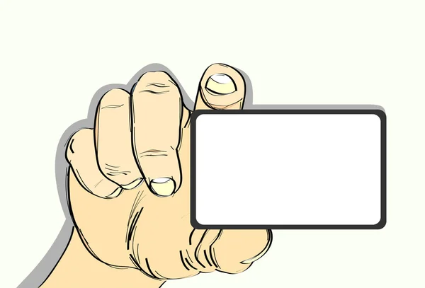 มือมนุษย์กับโทรศัพท์มือถือ — ภาพเวกเตอร์สต็อก