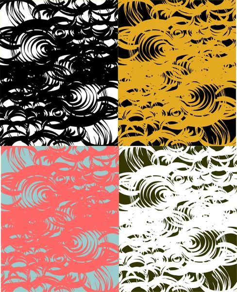 Abstract floral patterns set — Stock Vector