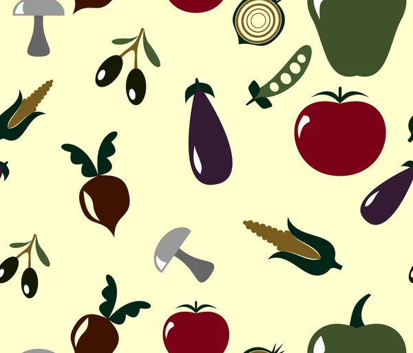 Légumes Modèle sans couture — Image vectorielle