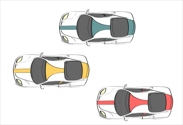 Набор гоночных автомобилей — стоковый вектор