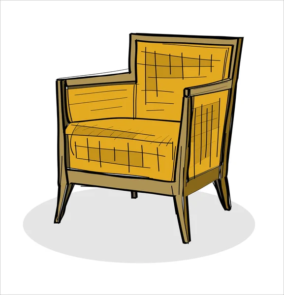 Retro armchair icon — стоковый вектор