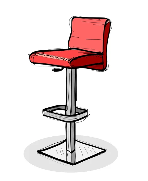 Bar stoel illustratie — Stockvector