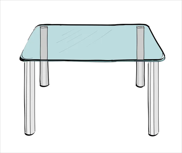 Icône de table en verre dîner — Image vectorielle
