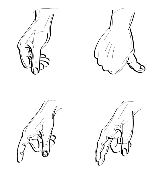 인간의 손 제스처 아이콘 — 스톡 벡터