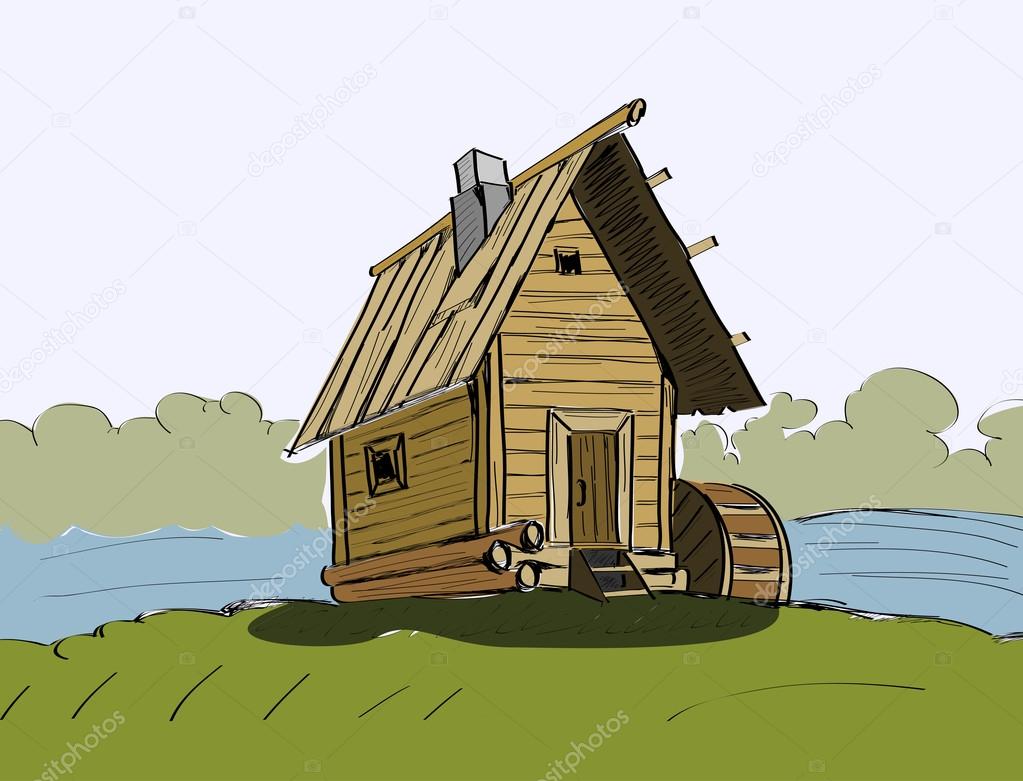 Wood House  background